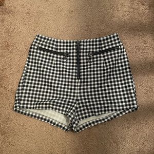 Princess Polly Black and White Checkered Shorts